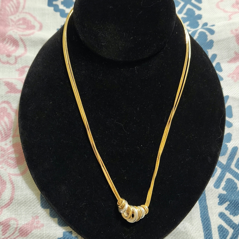 Napier Gold and Silver Necklace with Elegant Design